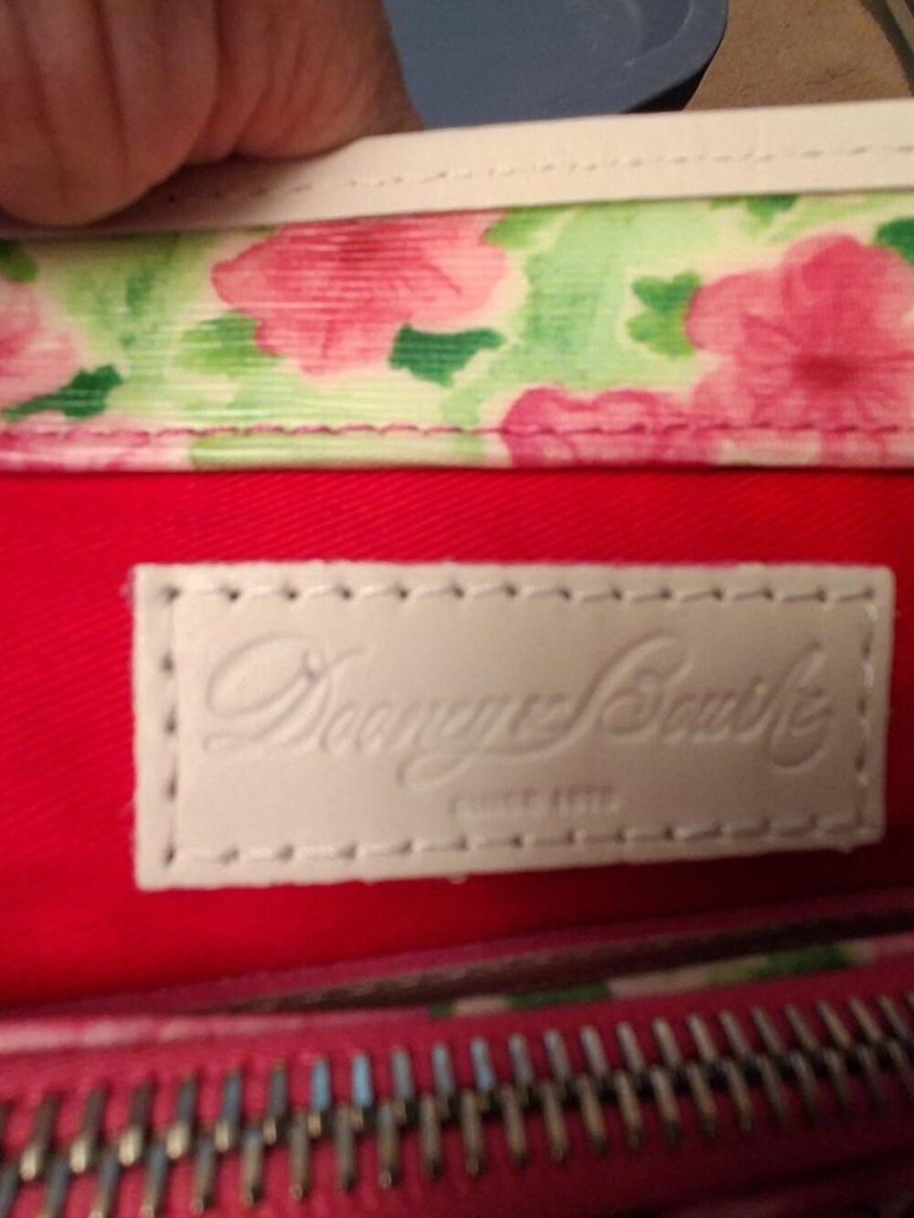 Vintage Dooney & Bourke Pink Petunia Floral Spring Satchel - Picture 11 of 12